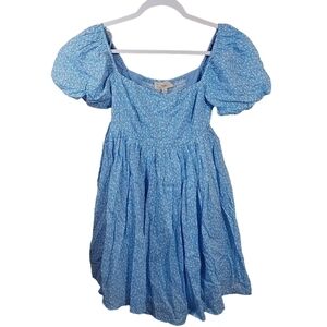 MABLE LADIES SHORT PUFF SLEEVE FLORAL DRESS- S